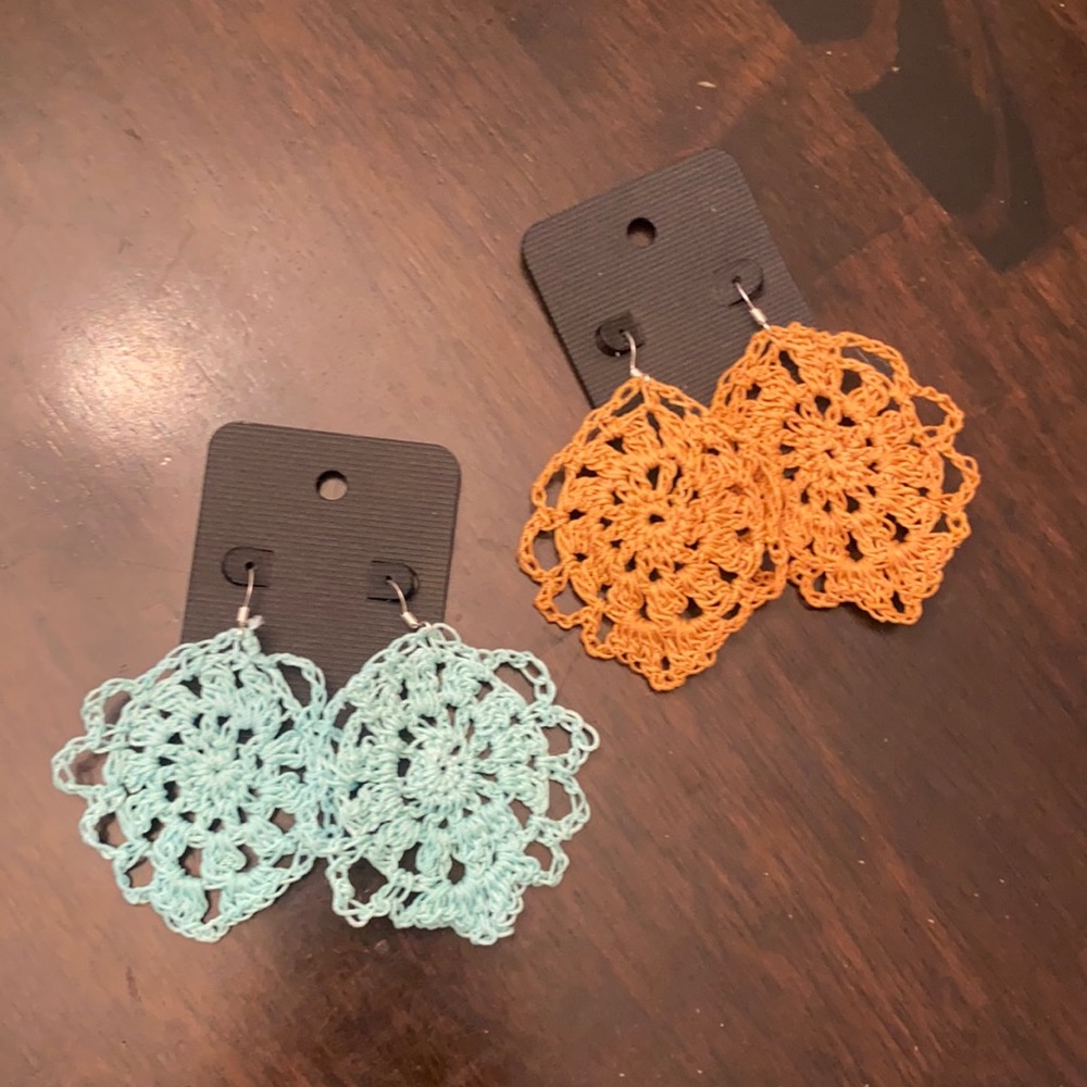 Handmade crochet earrings